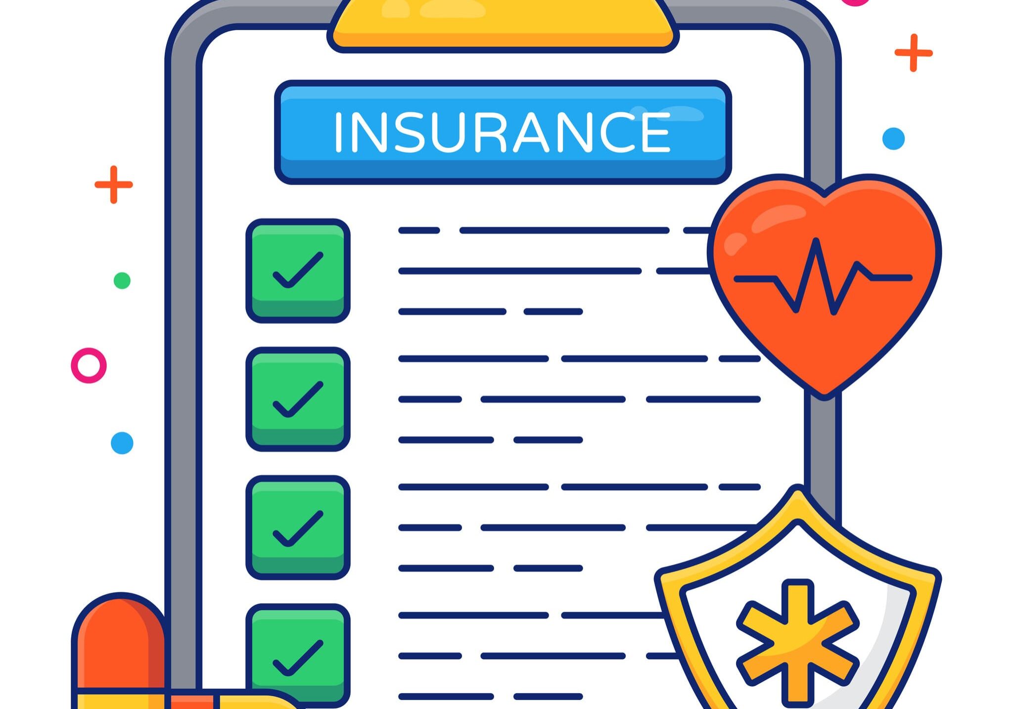 An icon design of health insurance policy An icon design of health insurance policy