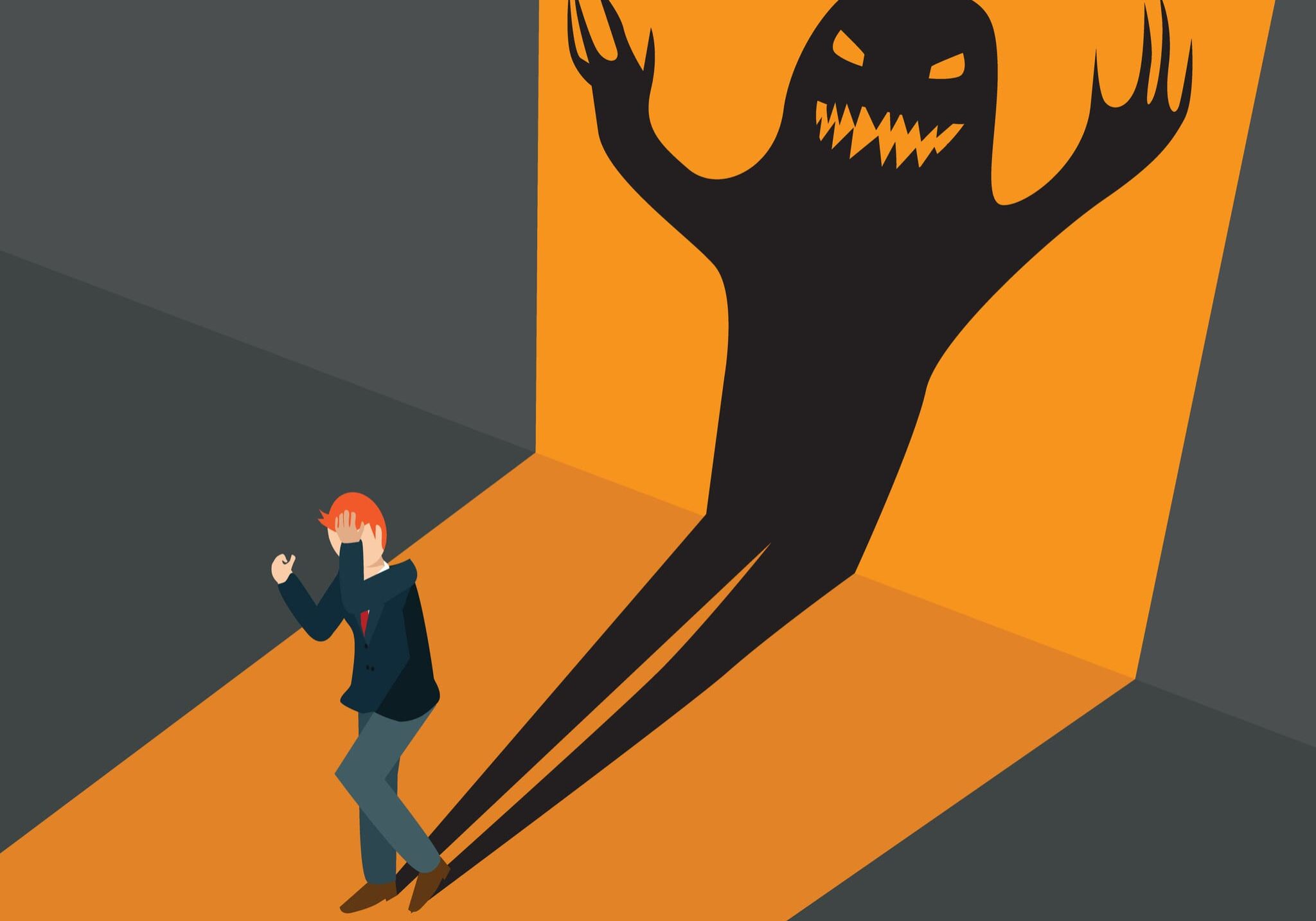 business afraid frightening shadows