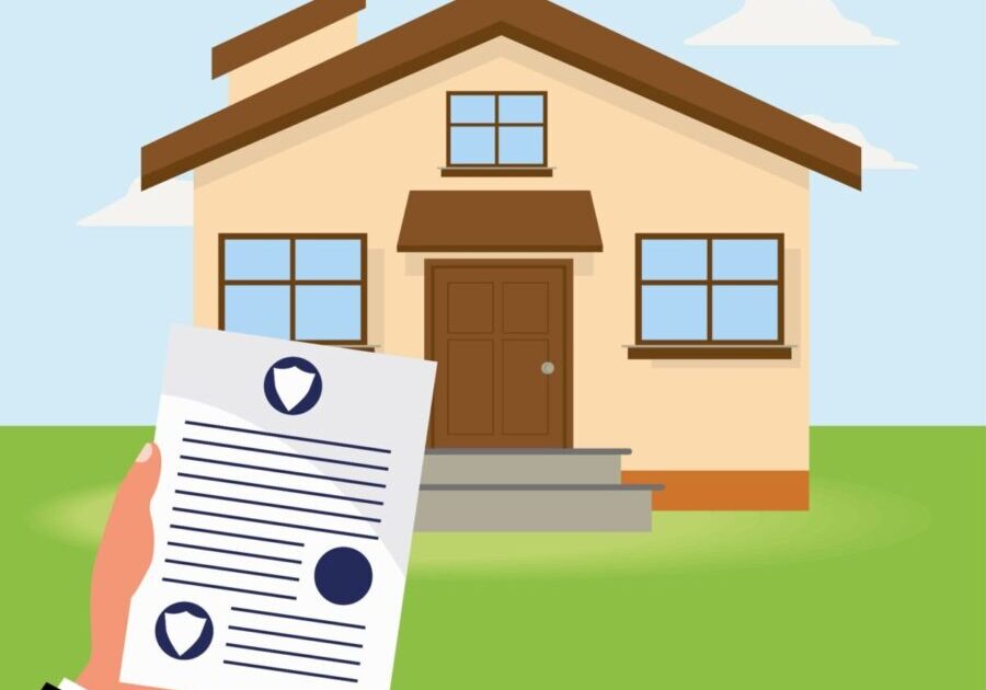 House with document in hand, symbolizing retirement planning and financial security for seniors.